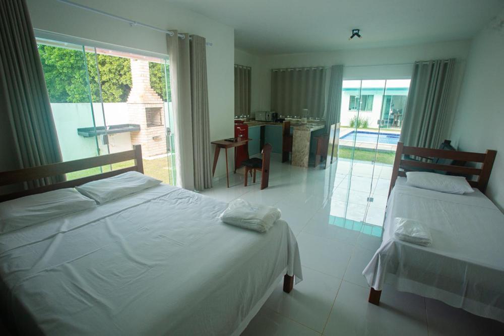 Chale Com Jacuzzi E Vista Para E Piscina Hotel Touros Exterior foto